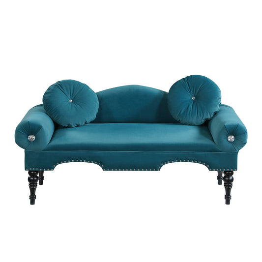 54” Width Modern Velvet Upholstered Loveseat Sofa